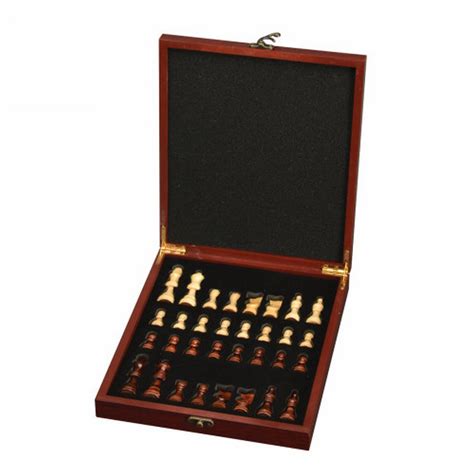 personalized royal chess set  rosewood box