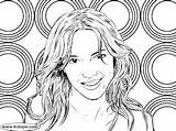 Spears Britney Colorir Desenhar sketch template