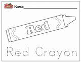 Coloring Pages Crayon Red Color Worksheets Recent Posts Preschool sketch template