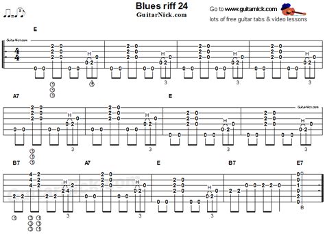 acoustic flatpicking blues guitar riff tab  blues guitar blues guitar lessons guitar tabs