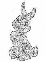 Rabbits Zentangle sketch template