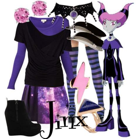 teen titans jinx modern outfit minus purple shirt cute clothes hidden cosplay pinterest