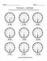 Hour Half Past Worksheets Time Telling Cleverlearner Grade 2nd Graders 1st Thirty Activities Tell sketch template