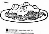 Pasta Coloring Pages Printable Large sketch template