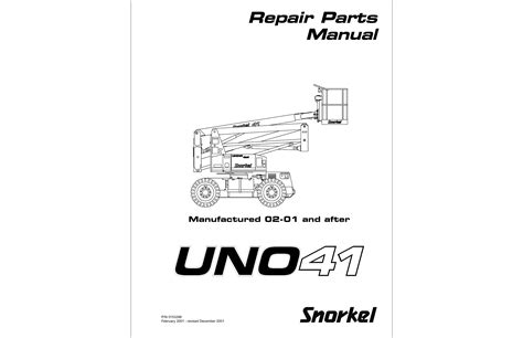 snorkel lift parts manual