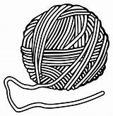 Yarn Wool Clipart Ball Drawing Knitting Wolle Lineart Clip Printable Cliparts Transparent Woollen Clothes Vector Svg Online Craft Library Teach sketch template