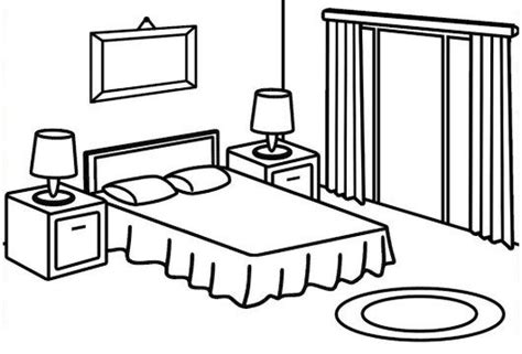 clean  beautiful bedroom coloring sheet coloring pages  kids