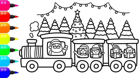 ideas christmas train coloring pages printable  beginner
