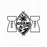 Guam Latte sketch template