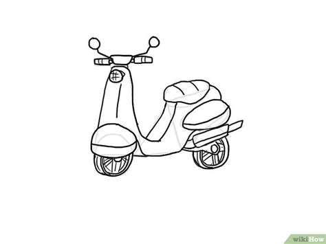 menggambar sepeda motor wikihow