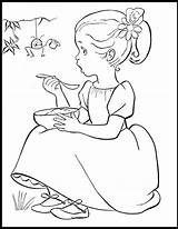 Muffet Embroidery Patterns Rhymes Crafts Rhyme Redwork Coloringhome sketch template
