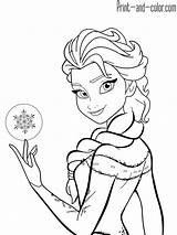 Frozen Color Print Coloring Pages Elsa Girls Princess Coloriage Disney Choisir Tableau Un sketch template