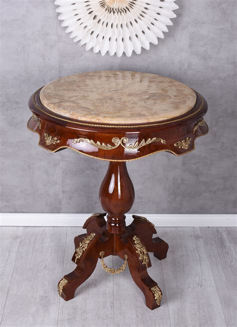 barock tisch mit marmorplatte beistelltisch wohnzimmertisch couchtisch