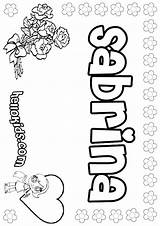 Sabrina Coloring Pages Color Name Hellokids Print Names sketch template