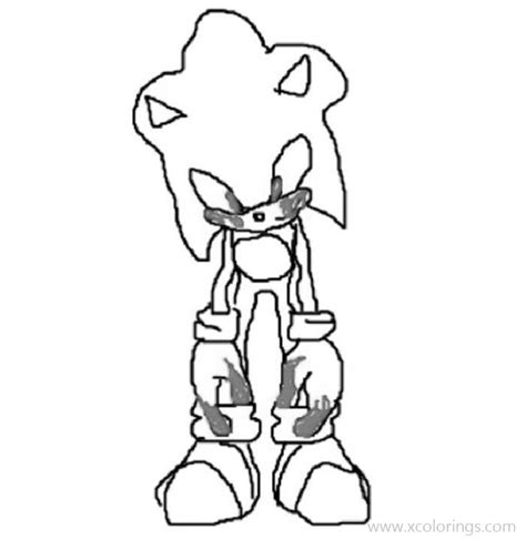 sonic exe coloring pages sonic  upset xcoloringscom