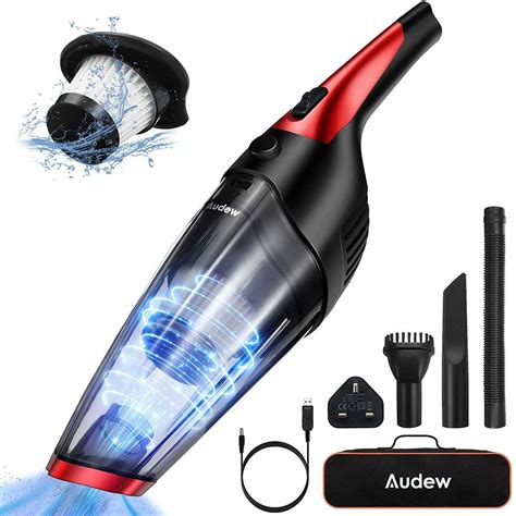 audew pa wireless handheld vacuum cleaner filter washable  noise rechargeable pet hair