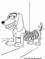 Coloring Toy Story Pages Slinky Dog Printable Characters Kids Total Views sketch template