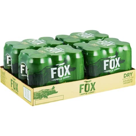 Fox Dry Apple Cider Cans 24 X 440ml Cider Beer And Cider Drinks