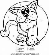 Color Number Cat Coloring Printable Pages Colouring Numbers Colors Kids Adults Animals Fall Children Find sketch template