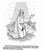 Gambar Yesus Gethsemane Prays Tuhan Ostern Mewarnai Cerita Malvorlagen Supper Minggu Designkids sketch template