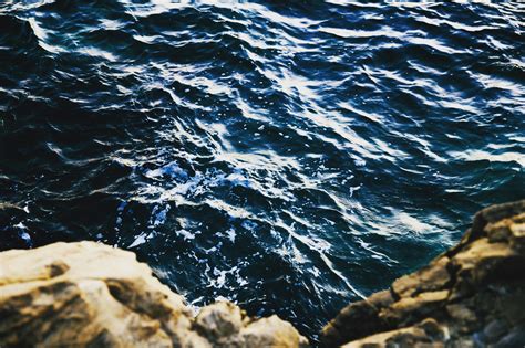 seascape   sea cliff wafe blue water ripple