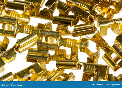 electrical component bronze cable terminal connector stock image image  isolated industry