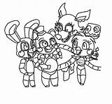 Fnaf Mangle Foxy Animatronics Bonnie Animatroniki Darmo Wydrukuj Wonder sketch template