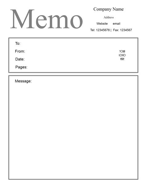 microsoft word memo template