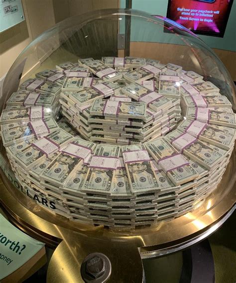 million dollars     bills displayed   federal reserve bank museum
