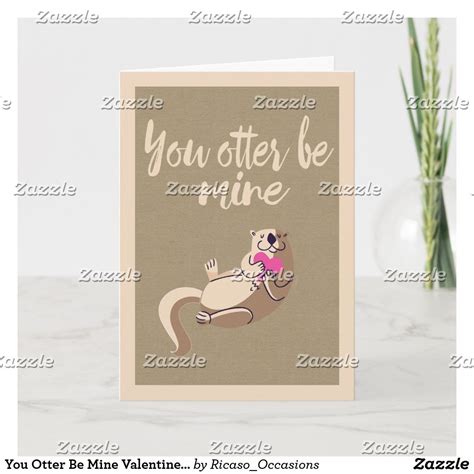 you otter be mine valentines day holiday card in 2021
