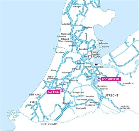 locaboat cruise routes  holland
