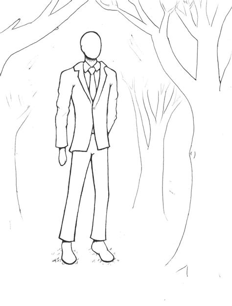 minecraft slender man coloring pages sketch coloring page
