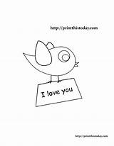 Coloring Printable Pages Bird Lovebird Designlooter Cute Getcolorings Printthistoday sketch template