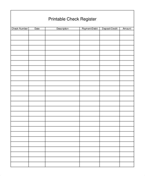 printable check registers business mentor