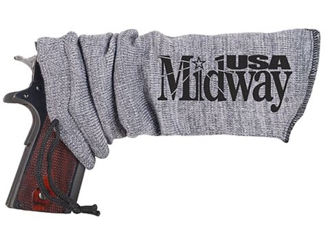midwayusa gun sock pistol silicone treated gray