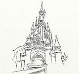 Castle Disney Drawing Coloring Pages Walt Disneyland Cinderella Sketch Frozen Line Easy Elsa Colouring Drawings Printable Fairy Ice Getdrawings Tale sketch template