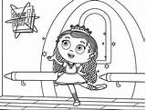 Superwhy Pea Dancing Princess Coloring sketch template