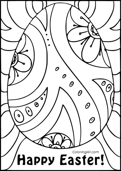 printable easter card coloring pages  vector format easy