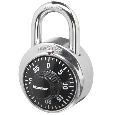 master lock  preset combination padlock    wide black