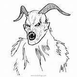 Krampus Xcolorings sketch template