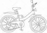 Rower Kolorowanka Fahrrad Malvorlage Transportmittel Ausmalen Grafika sketch template