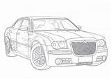 Chrysler 300c 2005 300 2007 Drawing Aerpro sketch template