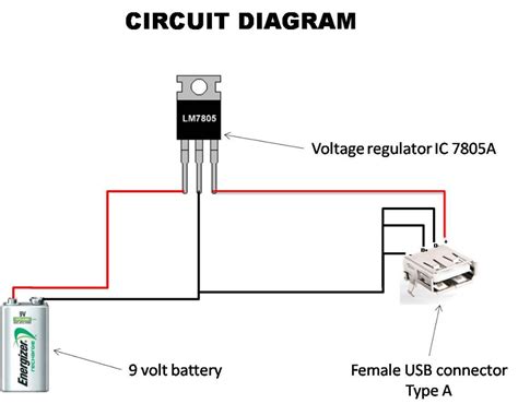 wiring diagram  usb phone charger