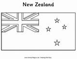 Zealand Coloring Designlooter Flag sketch template