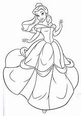 Belle Princess Disney Coloring Pages Printable Sheets Print sketch template