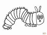 Caterpillar Hungry Coloring Pages Printable Color Draw sketch template
