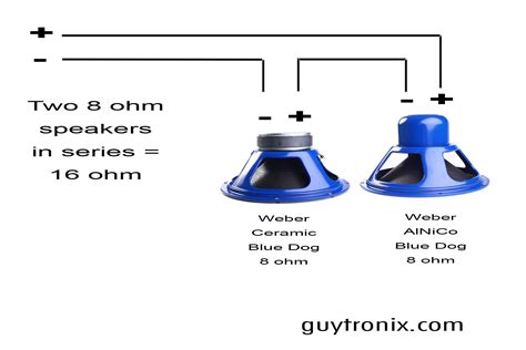 speaker diagram   ohms  total guytronix