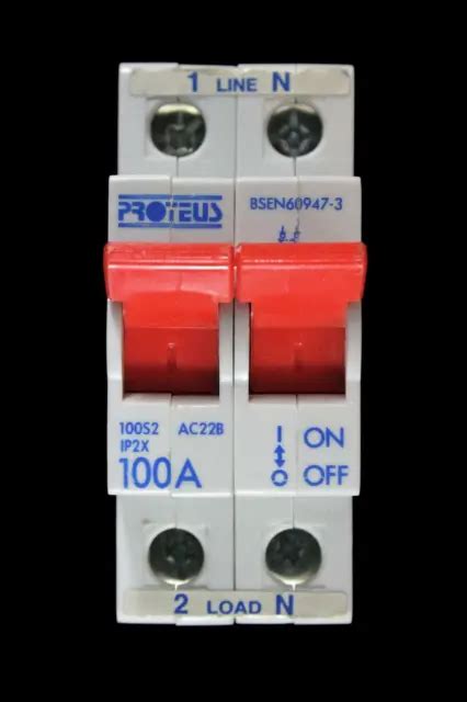 proteus  amp double pole main switch disconnector  acb  picclick uk