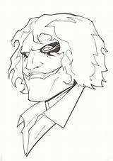 Joker Dark Knight Coloring Pages Heath Ledger Sketchy Deviantart Template Getcolorings sketch template