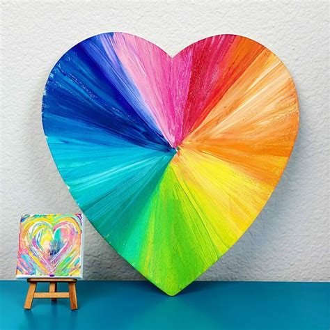 heart art projects abstract painted hearts